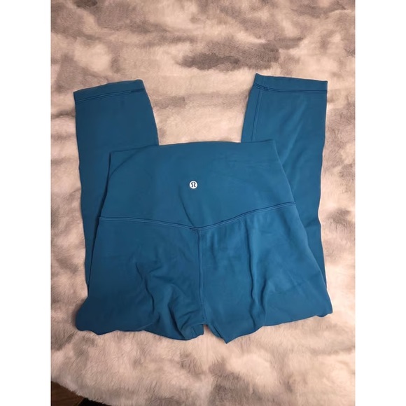 lululemon athletica Pants - Lululemon Align High Rise Crop Leggings Teal Size 6